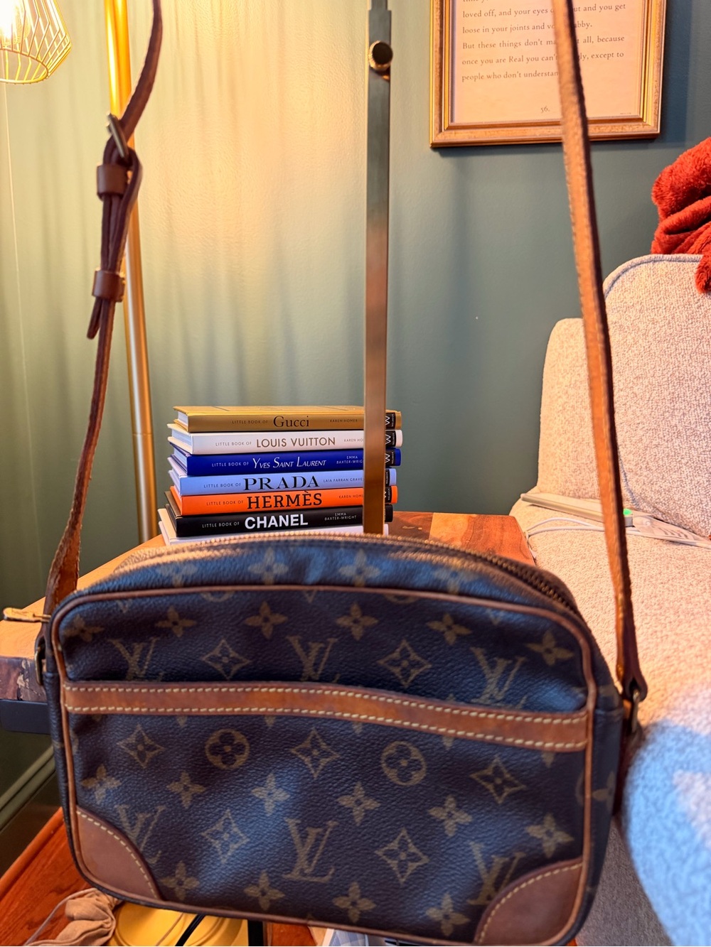 Louis Vuitton Monogram Canvas Messenger Bag in Brown